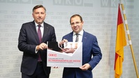 Wirtschaftskammerdirektor Harald Schermann und Wirtschaftskammerpräsident Andreas Wirth (v. l.). 