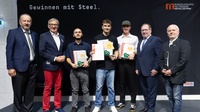 Gruppenbild der Sieger des Bundeslehrlingswettbewerbs 2023 im Beruf Stahlbau und Schweißtechnik