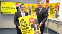 Wirtschaftskammerpräsident Andreas Wirth und WK-Direktor Harald Schermann (v. l.)