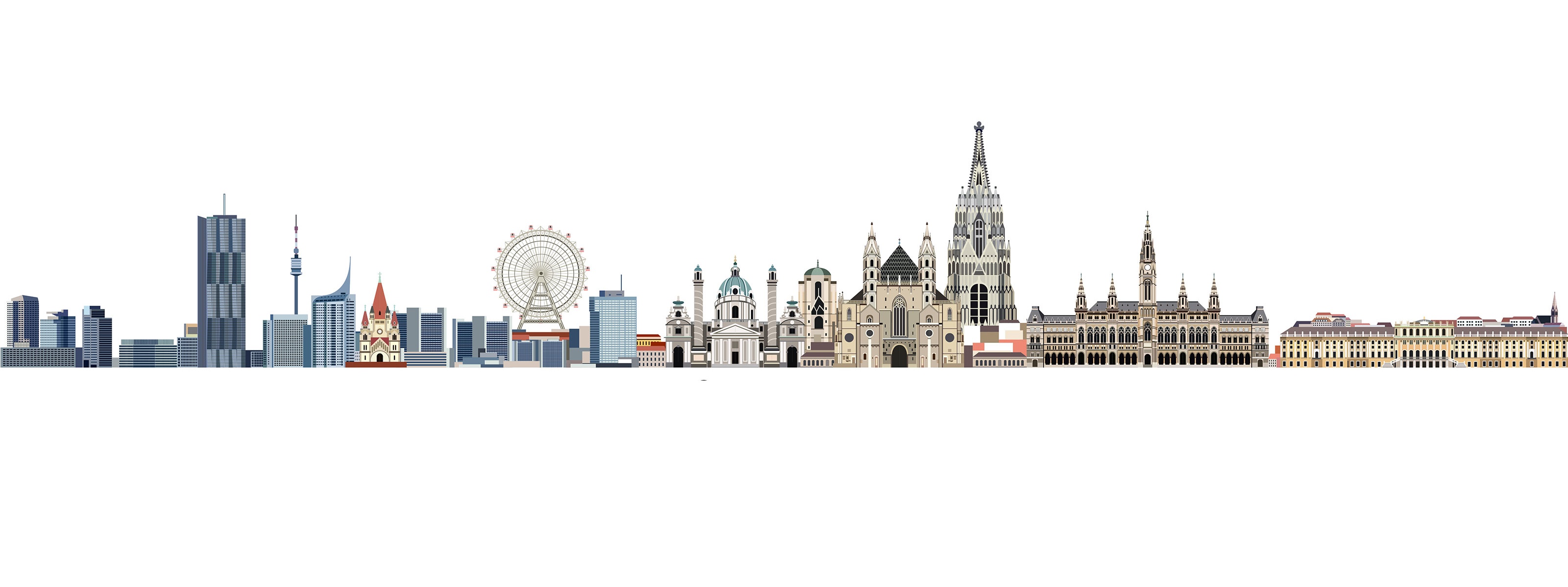 Skyline der Stadt Wien