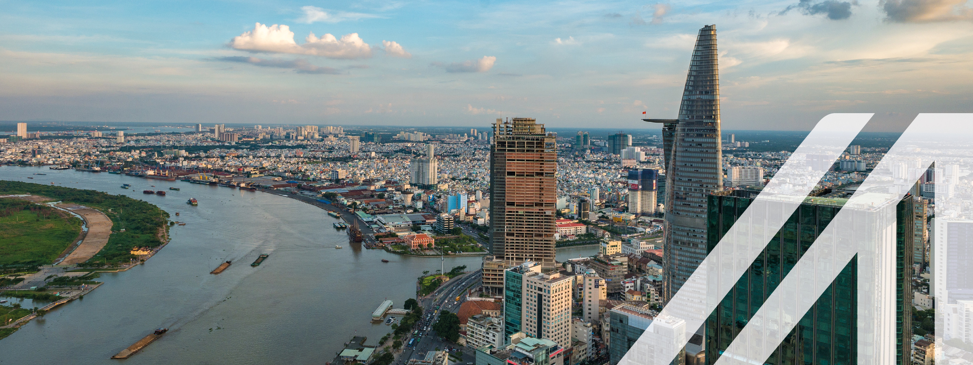 Skyline von Ho-Chi-Minh-Stadt, Hauptstadt von Vietnam<br />
