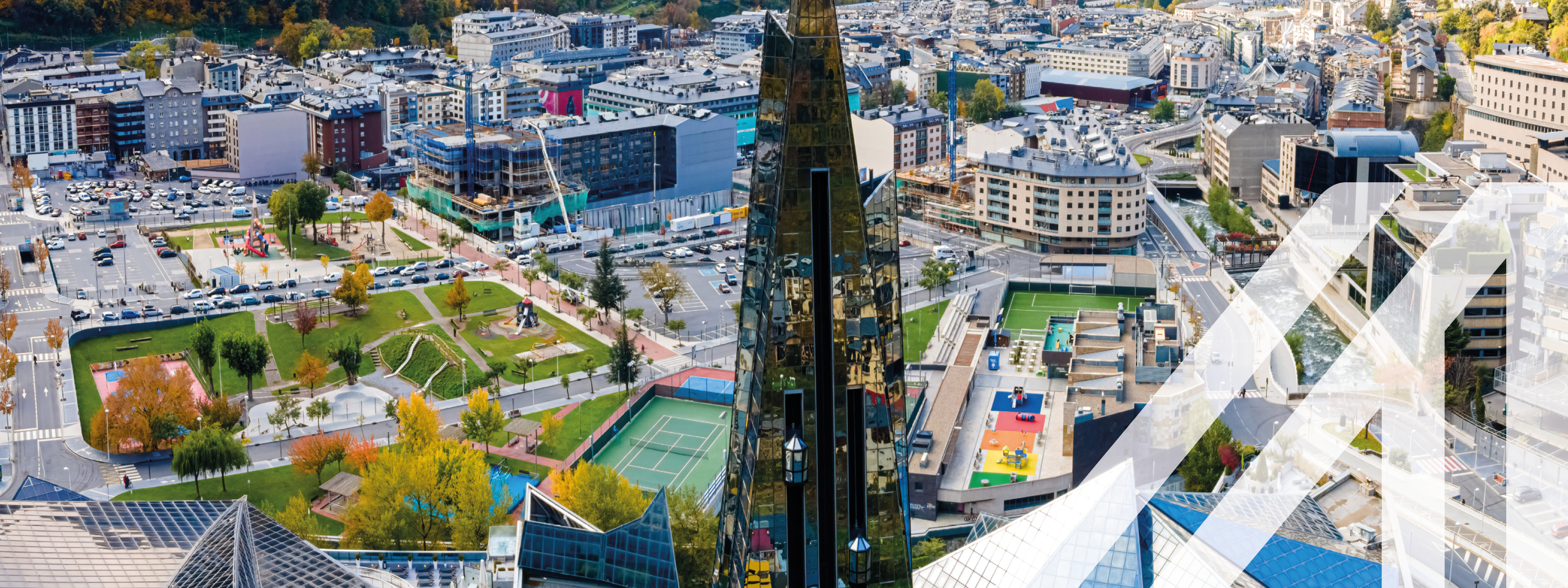 Panorama auf die Hauptstadt von Andorra, Andorra La Vella