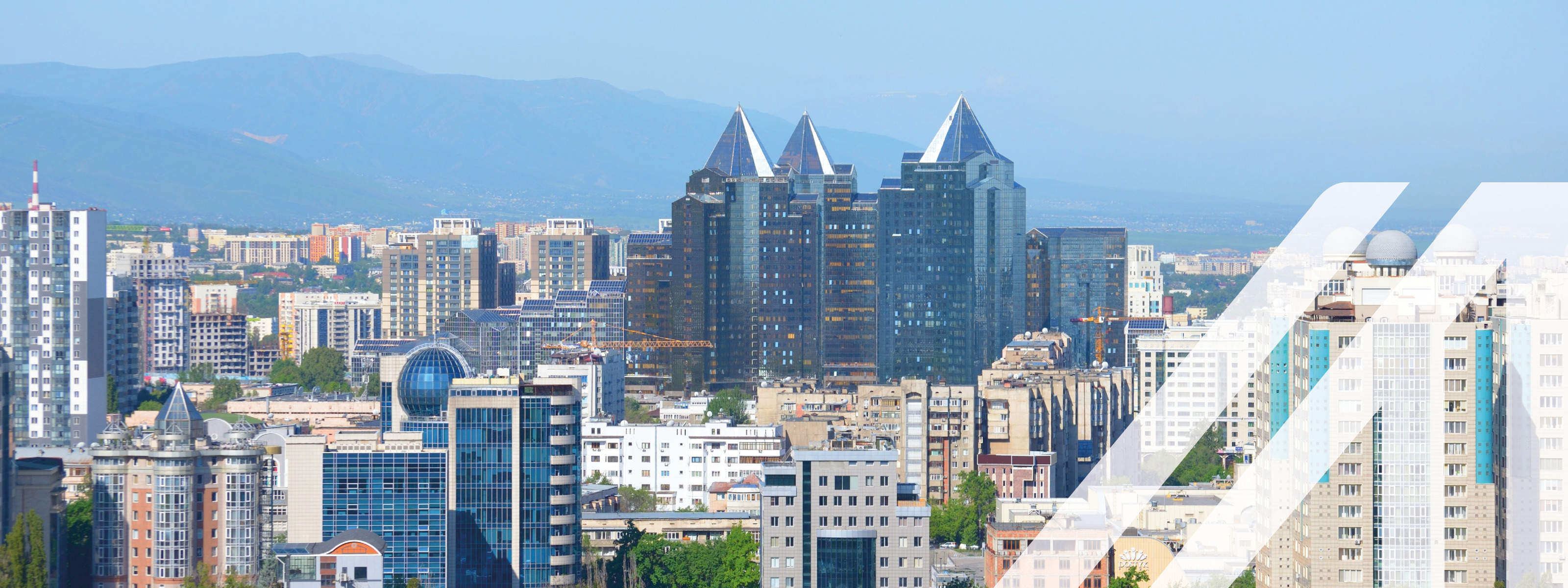 Skyline der Hauptstadt von Kasachstan, Almaty