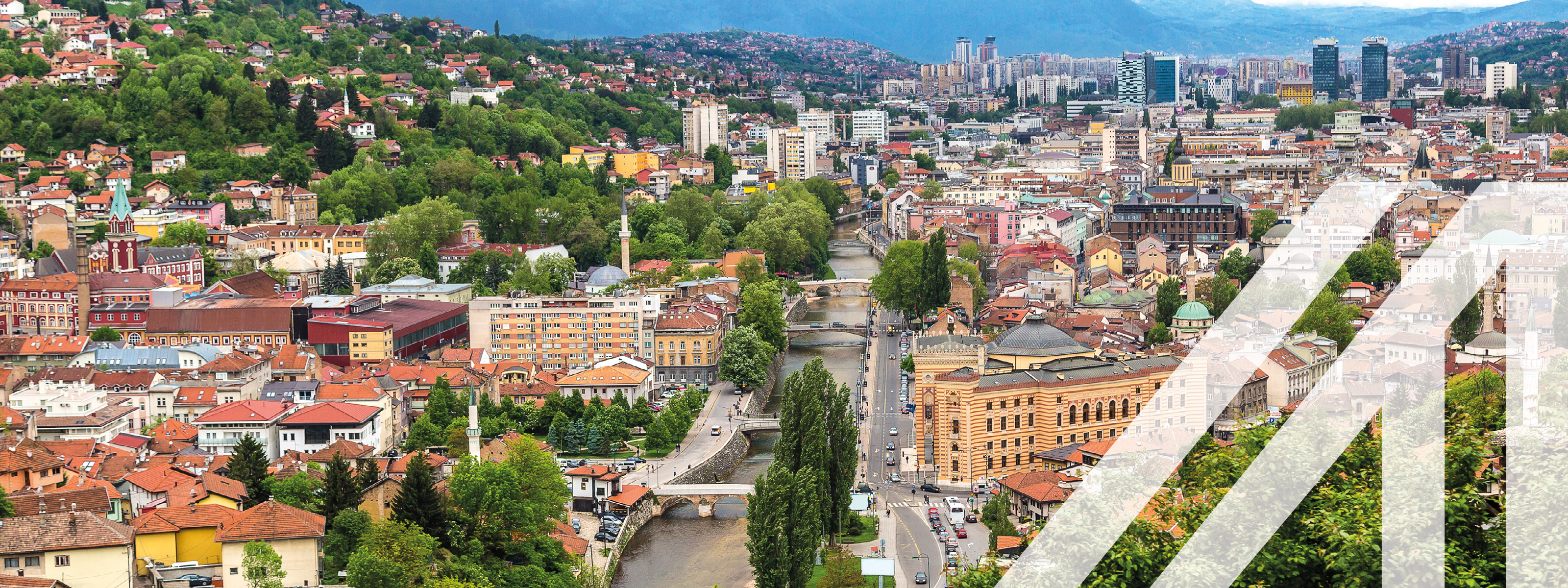 Blick auf Sarajevo, Hauptstadt von Bosnien-Herzegowina