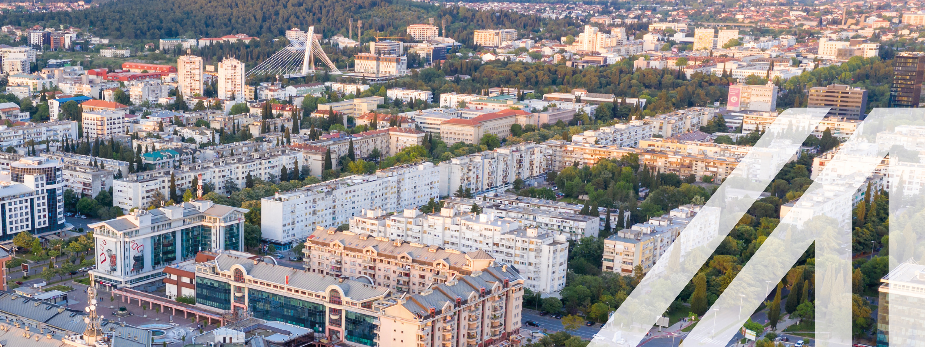 Blick auf Podgorica, Hauptstadt von Montenegro<br />
