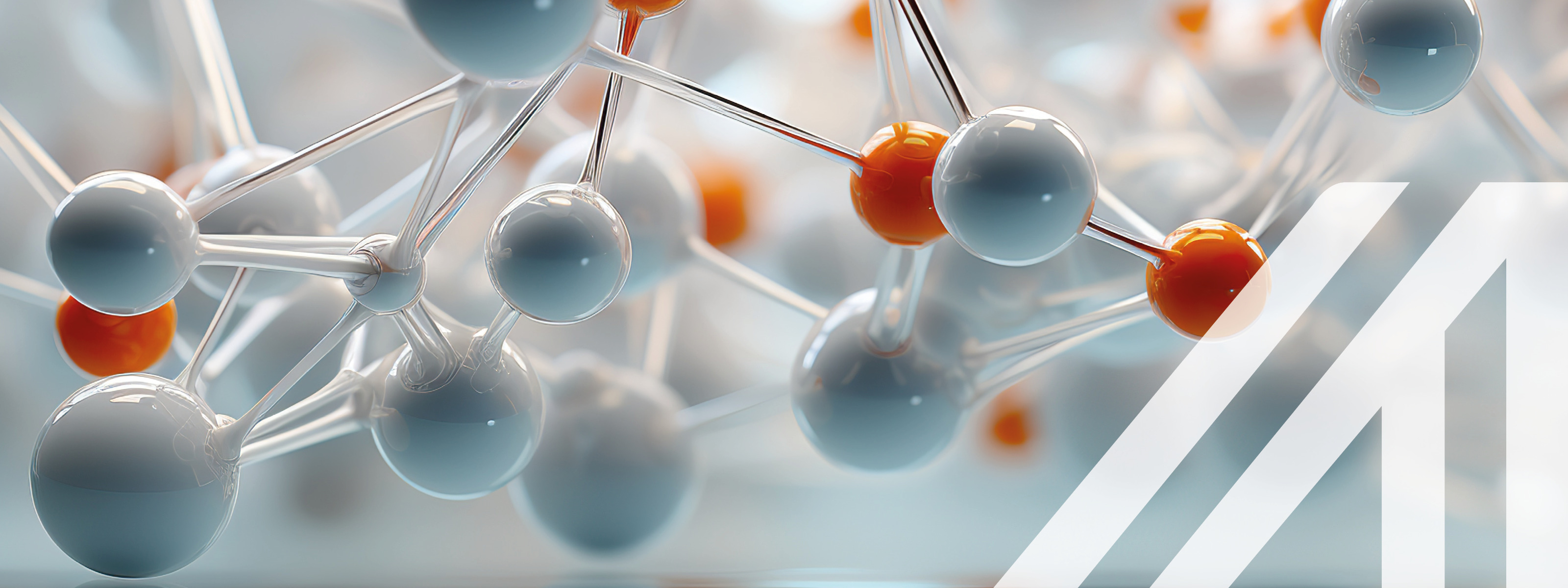 Einzelne Aminosäure-Moleküle in Rot und Weiß,  AI-generiert 