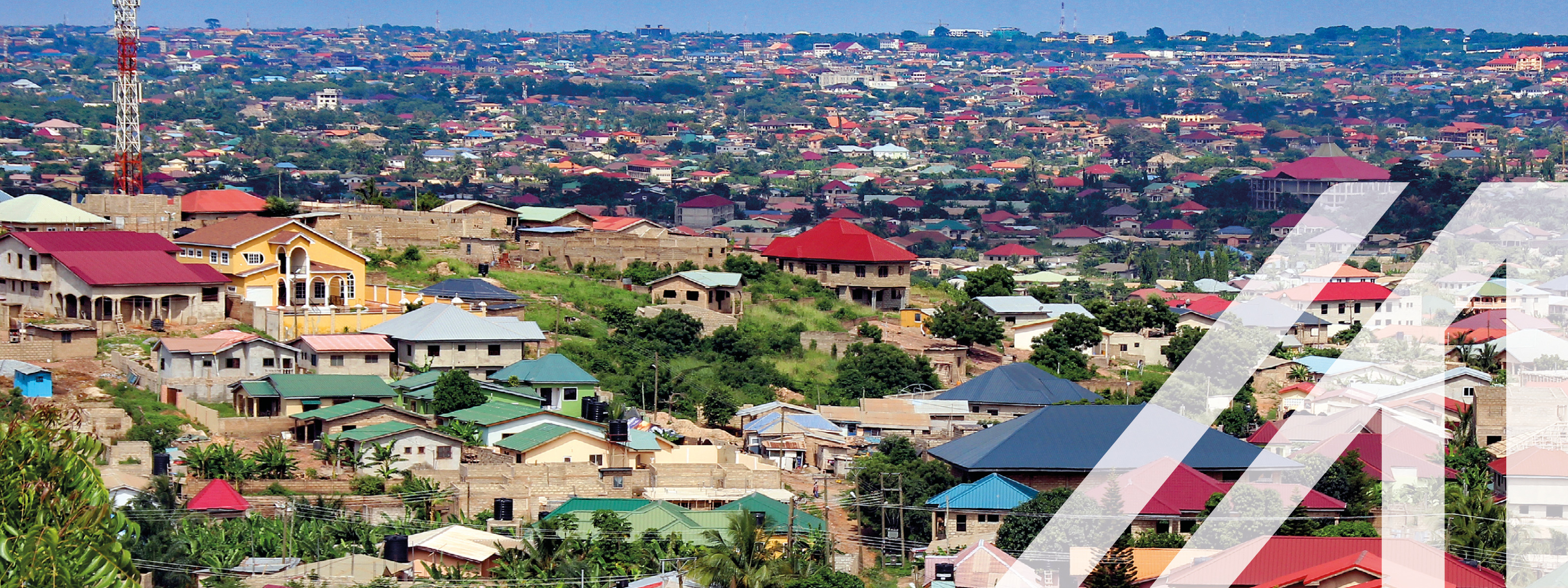Blick auf Accra, Hauptstadt von Ghana