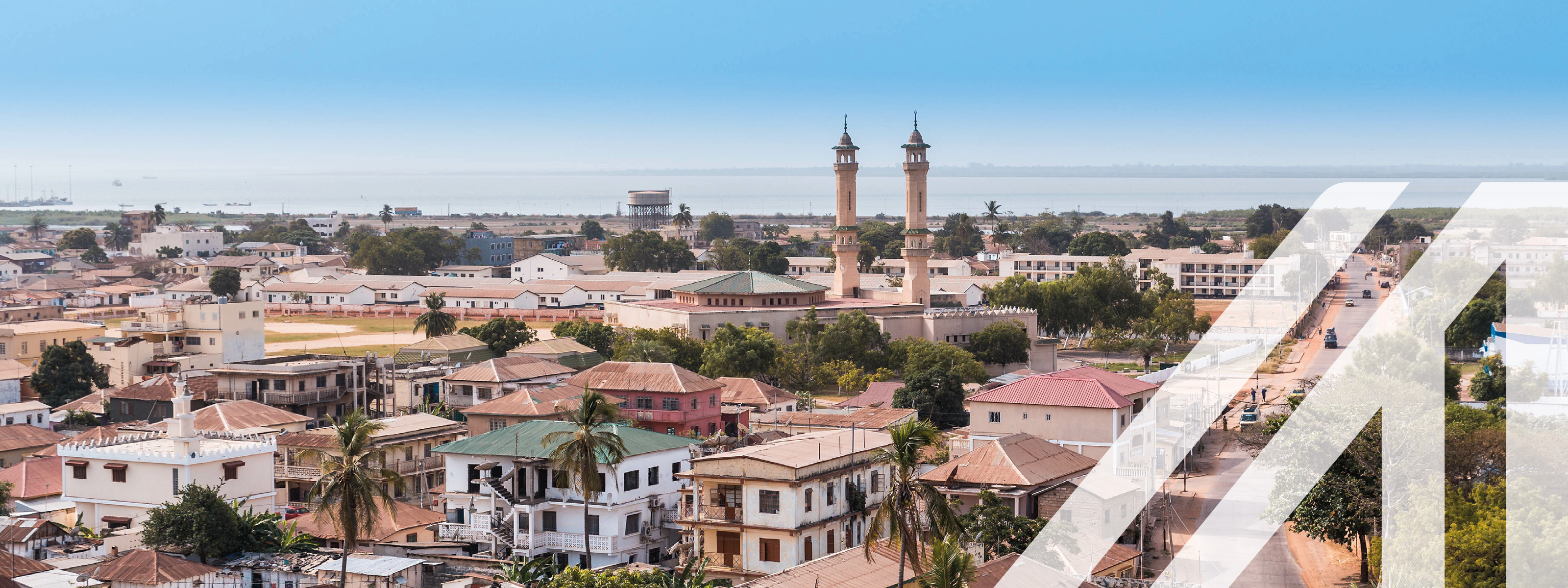 Panoramablick auf Banjul, Hauptstadt von Gambia