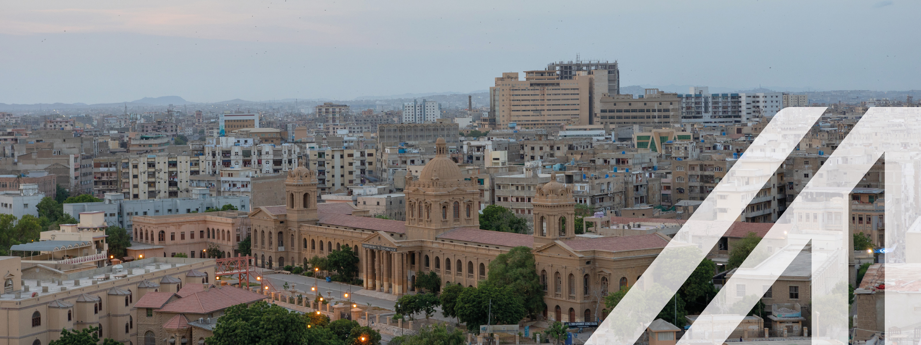 Blick auf die Hauptstadt von Pakistan, Karachi
