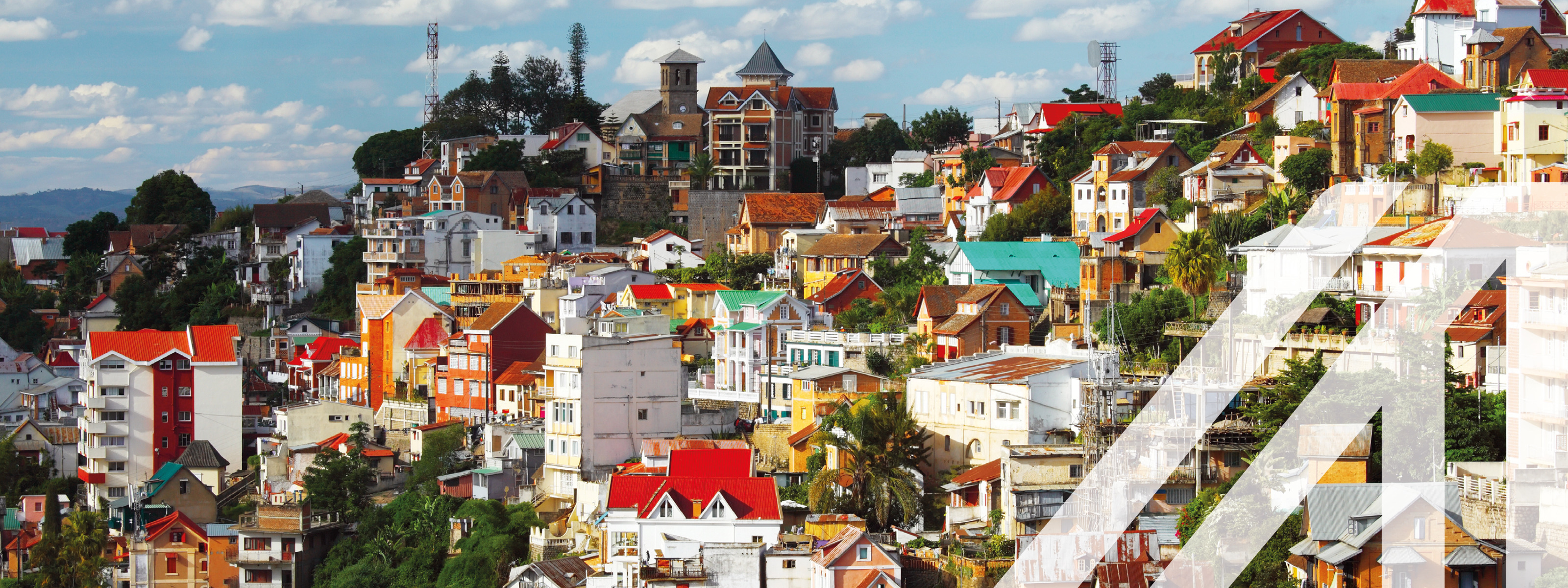 Blick auf die Stadt Antananarivo, Hauptstadt von Madagaskar<br />
