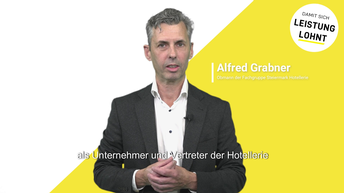 Alfred Grabner, Obmann der Fachgruppe Hotellerie der WKO Steiermark