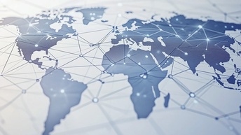 Symbolbild für Netzwerken mit Text: Austria ist überall