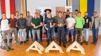 Zimmerer-Lehrlinge beim Bundeslehrlingswettbewerb 2021