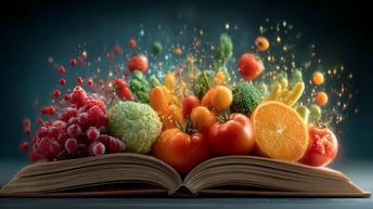 Buch aus dem Lebensmittel spriessen