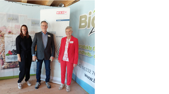 Martina Pletzenauer (BiologoN), Dr. Sebastian Eder (Obmann Regionalmanagement regio³) und FiW Kitzbühel Bezirksvorsitzende Monika Kober 
