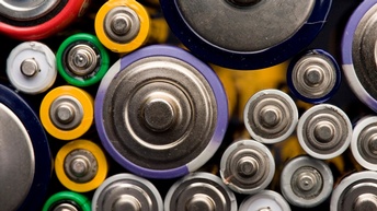 Detailansicht von Batterien