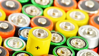 Nahaufnahme von verschiedenen Batterien