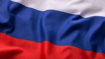 3D Rendering einer Flagge von Russland