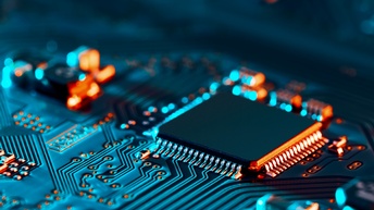 Detailansicht einer Computerplatine