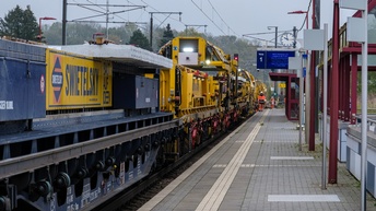 Gleisbauzug im Einsatz