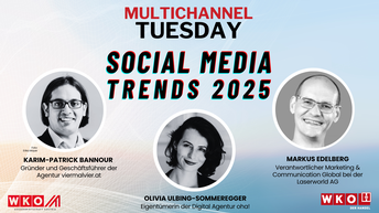 Teaser für das Webinar: Social Media Trends 2025: Wie können Händler soziale Medien effizient und erfolgreich nutzen?