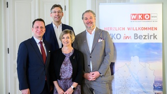 von links nach rechts: Andreas Dillinger, Markus Figl, Andrea Faast, Dieter Steup