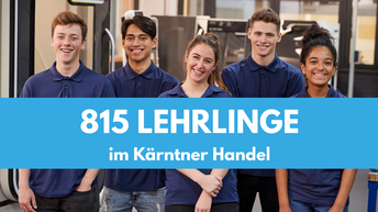 5 Lehrlinge in blauer Montur