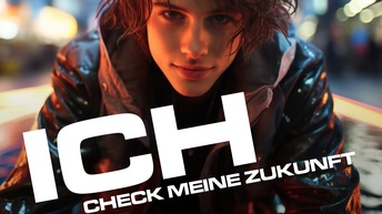 Junger Mann mit dem Text 