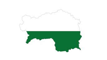 Karte und Fahne der Steiermark 