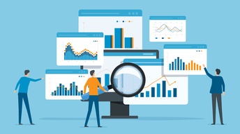 Verschiedene Dashboards mit Grafiken und Diagrammen