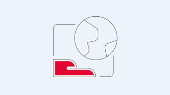 Icon für Kilmaschutz im Handel mit einer Erdkugel über einer geöffneten Hand