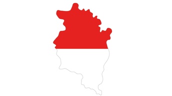 Karte und Fahne von Vorarlberg 