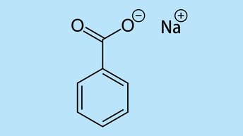 Chemisches Strukturelement von Natriumbenzoat