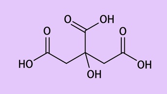 Struktur von Zitronensäure