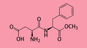 chemische Struktur von Aspartam