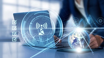 Ein Antennensymbol für Kommunikationsnetzwerke