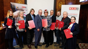 Ehrung von Mitgliedern der Fachgruppe Druck Wien