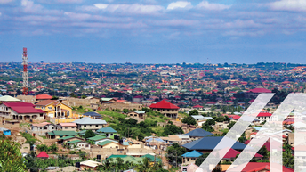 Blick auf Accra, Hauptstadt von Ghana