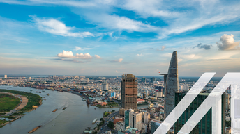 Skyline von Ho-Chi-Minh-Stadt, Hauptstadt von Vietnam<br />
