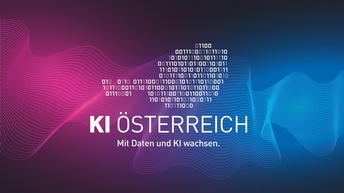 Schriftzug-Logo KI Österreich: Mit Daten und KI wachsen