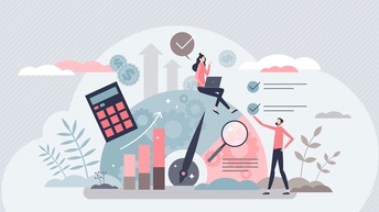 grafische Illustration von Kennzahlen