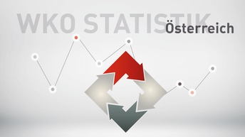 Logo der WKÖ Abteilung für Statistik mit Symbolbild Branchendaten
