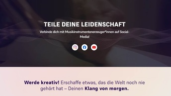 Werbesujet der Musikinstrumentenerzeuger 