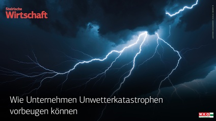 Unwetter-Bild mit Blitz