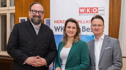 v.l. Peter Sverak, Johanna Zinkl (BV) und Thomas Gerstbach (BVStv.),