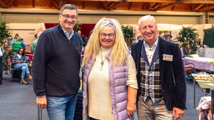 Foto auf der Messe im Vorjahr mit WK Präsident Mandl, Herzog und Wallisch
