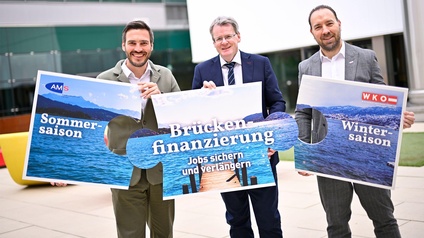 Gruppenfoto mit Sternad, Wedenig und Kuttnig