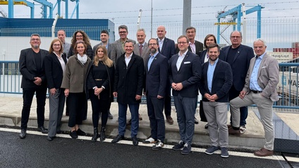 Gruppenfoto im Hafen von Rijeka