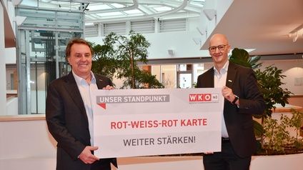 WKNÖ-Präsident Wolfgang Ecker und WKNÖ-Direkor Johannes Schedlbauer