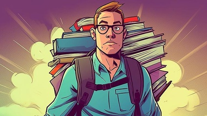 Titel - Rucksack ist zu schwer